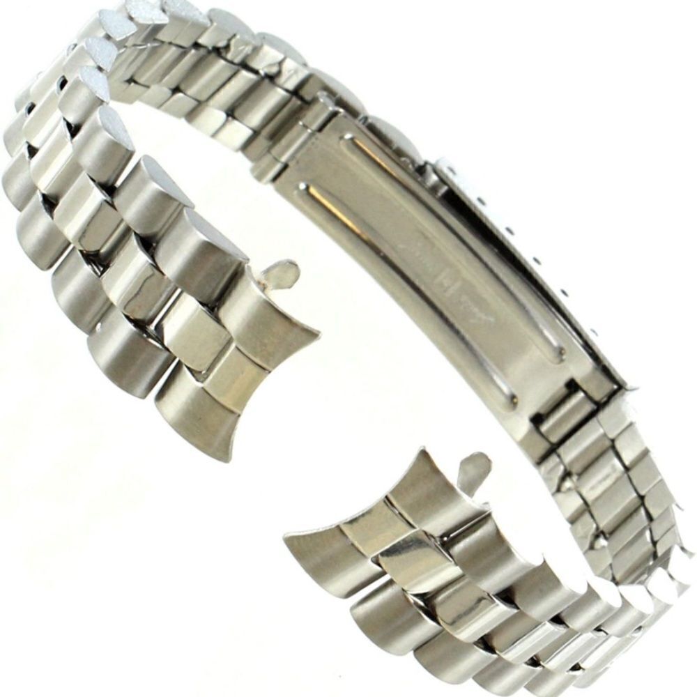 Speidel/hirsch stainless steel silver toned 12mm watch band replacement